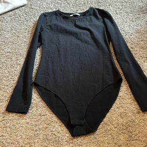 Black long sleeve bodysuit